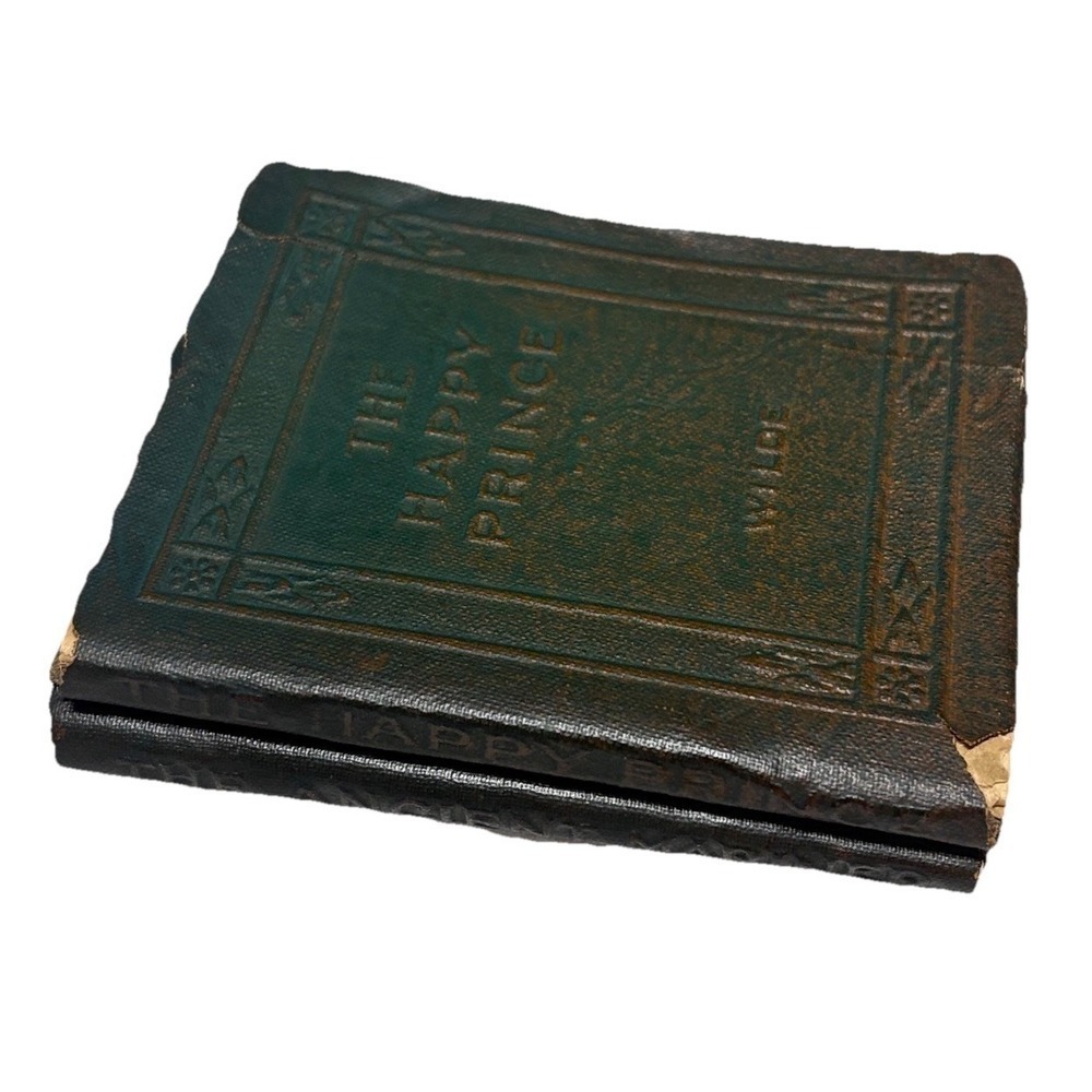 Antique Mini Little Leather Library Books Wilde Happy Prince Coleridge Mariner - Picture 10 of 10